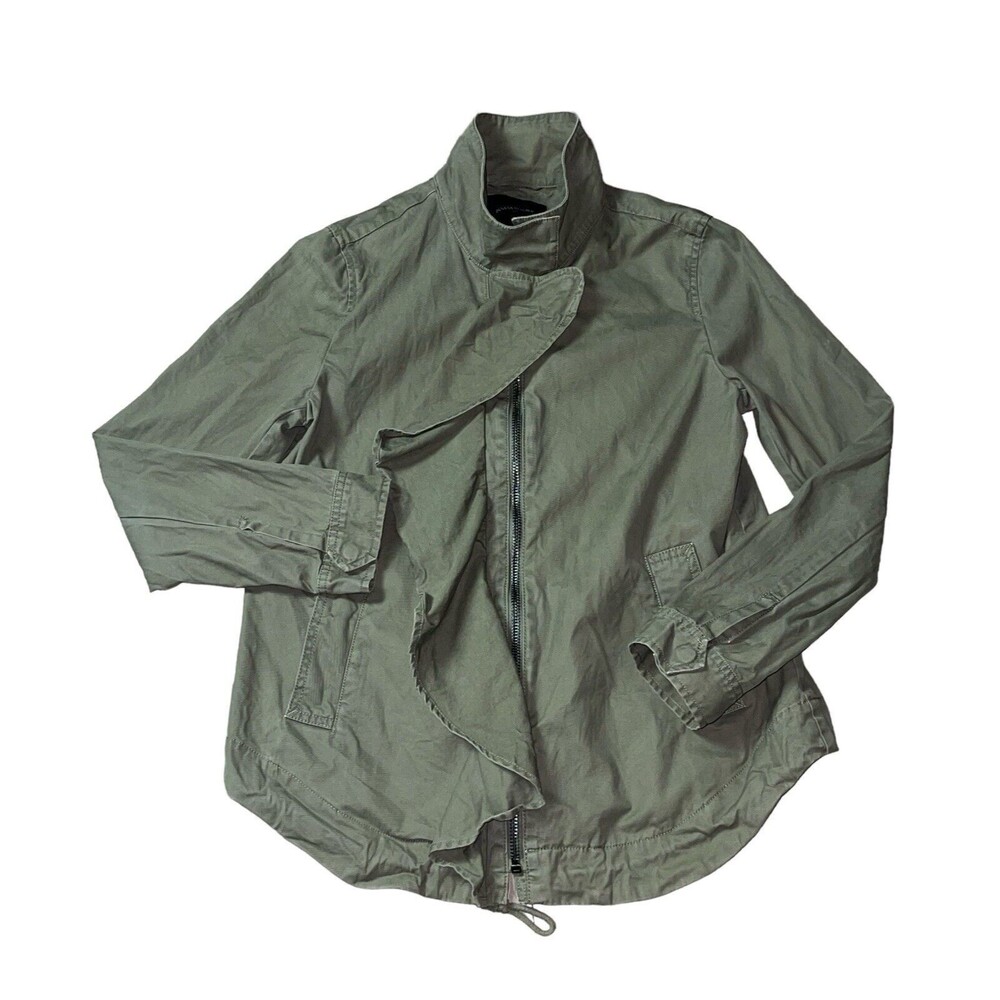 Banana Republic Green Ruffle Utility Jacket Women’s Size Medium